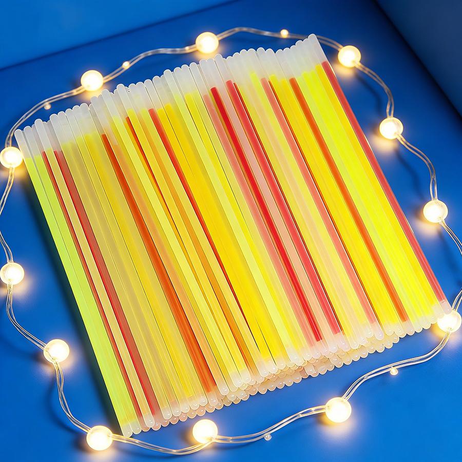 24/48/72pcs Glow Sticks 20cm Glow In the Dark Sticks with Connectors for Glow Bracelets, Party Favors Concerts & Festivals
