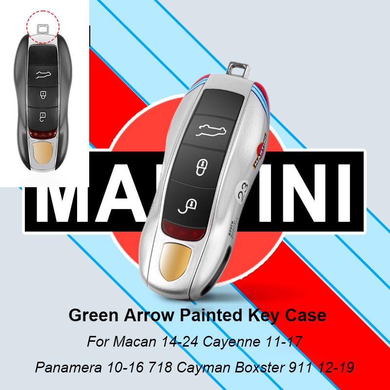 

Car Remote Key Cover Racing style For Porsche Cayenne Panamera Cayman Macan Boxster 971 9YA 718 911 Racing Keyless Hard Case