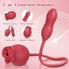 Rosen-Saugvibrator für Frauen Klitoris-Stimulator G-Punkt Stoß-Dildo Vibrator Weiblicher Masturbator Massage Erwachsenes Sexspielzeug