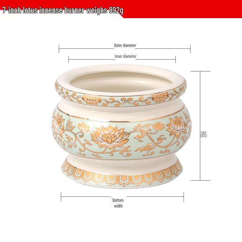 White Marble Buddhist Offering Set: Water Cup, Fruit Plate & Incense Burner.