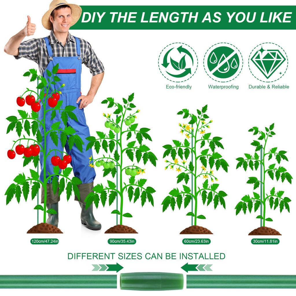 30Pcs Adjustable Plant Support Indoor Plant Sticks Support with Clips & Connectors Aquatic Plant Support for Indoor Plants