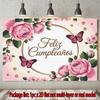 Party Backdrop Floral Flat Feliz Cumpleaos Events Wedding Coming Ceremony Four Photo Booth Background Front Door Decor