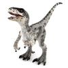 Mapa Detalhado Inglês Mundo dos Dinossauros Modelo de Figura Brinquedo Fizilong Velociraptor Mandíbula Móvel