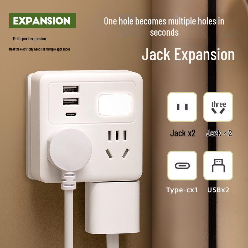 

86-Type Multi-Position Sub-Control Extension: Socket with Night Light, One-to-Six Outlets & USB Converter 86 Individual Control 4-Sockets