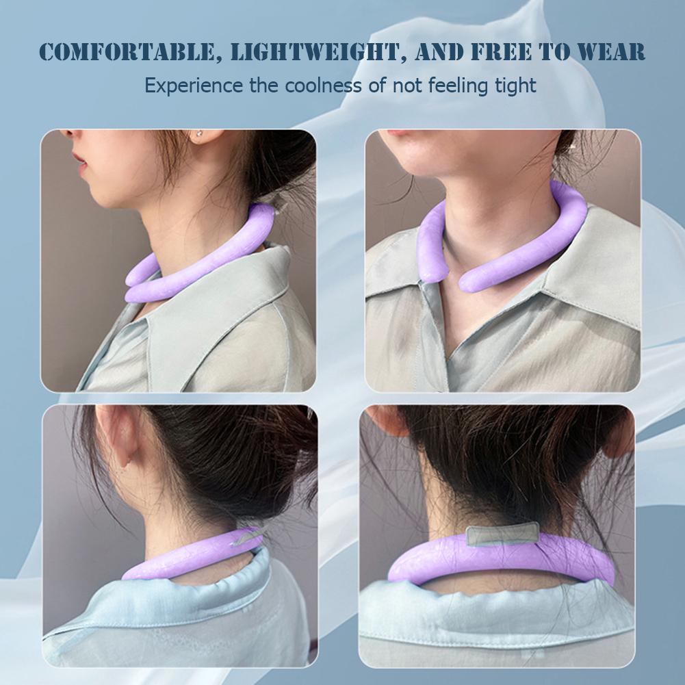 Wearable Cooling Neck Wraps Reusable Hands Free Cold Pack Easy To Clean Neck Ice Pillow for Extremely Hot Weather/Summer Heat