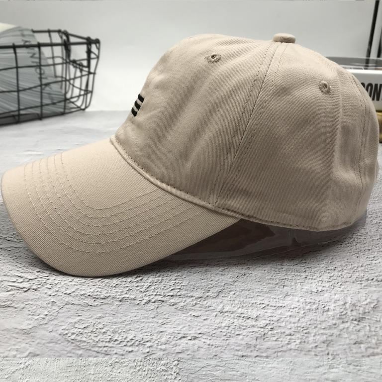 

Hat trendy summer cap soft top embroidered baseball cap street autumn and winter visor sun hat Adjustable бежевий