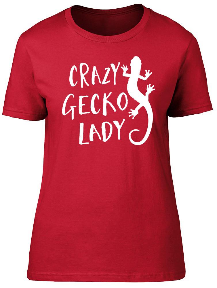 Crazy Gecko Lady Unisexs Ladies Short Sleeve Fitted TShirt 2XL