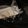 Korean Style Elf Fairy Leaf Ear Cuff - Vintage No-Pierce Wing Design