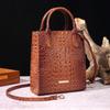 New Fashionable Alligator pattern Shoulder Bag High quality Retro Handbag All match Women's Multifunctional Small Square Bag