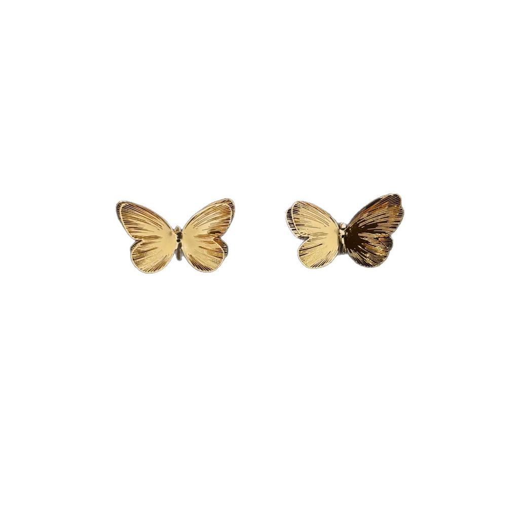 Exquisite Butterfly Hollow Stud Earrings: European & American High-End Fashion