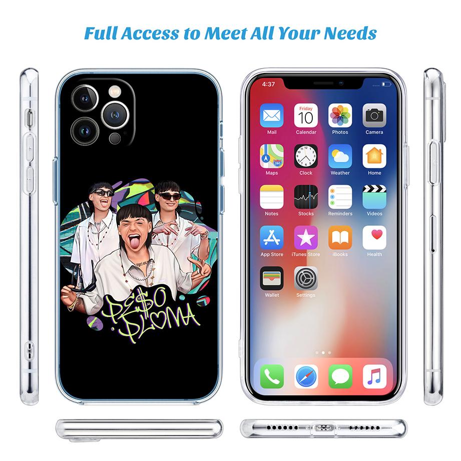 Peso Pluma Transparent Phone Case for Motorola Moto G7 G8 G9 G84 G85 G73 G24 G15 Z2 Play Power Plus