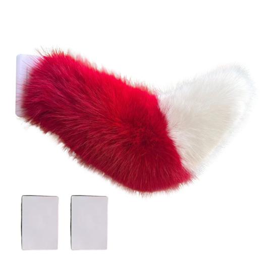 

Electric Plush Tail Sound & Remote Control Car Tail with Realistic Wagging Motion Realistic Faux Fur Tail for Car Exterior красный