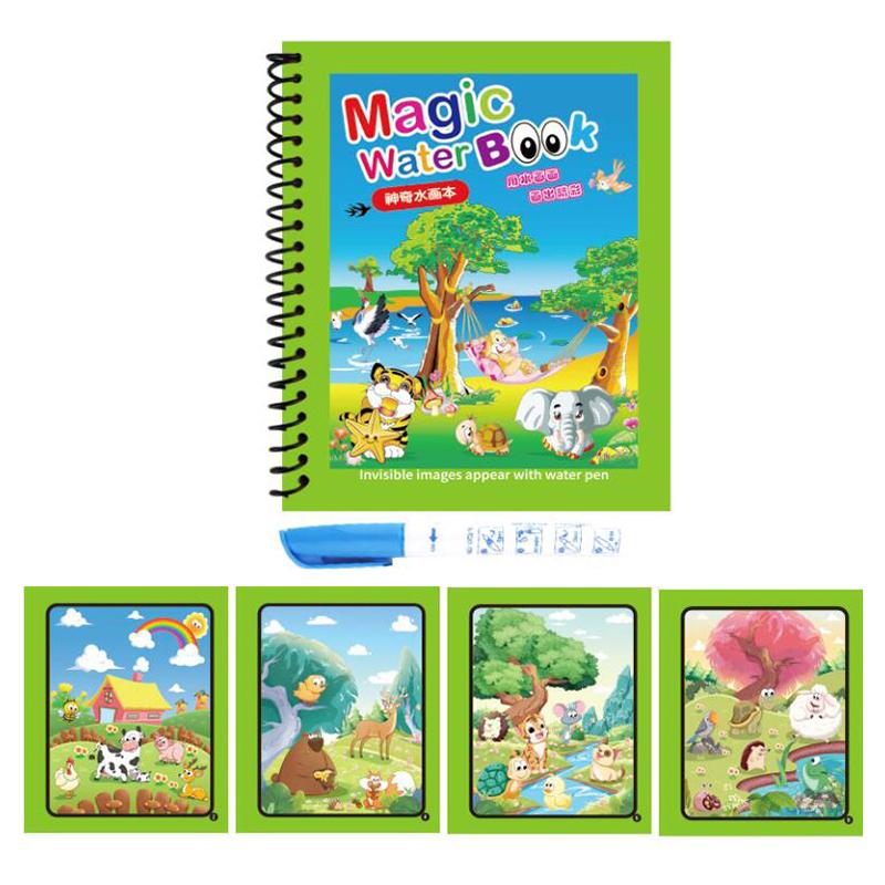 Coloring Books Painting Toy Magic Water Drawing Books Toddler Graffiti Toy Diy Craft Toys For Children Gifts