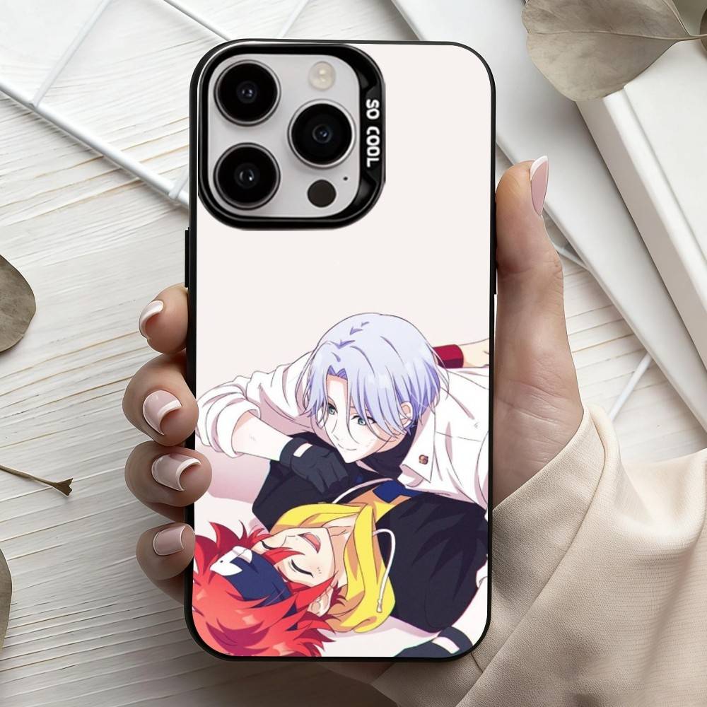 SK8 The Infinity L-Langa R-Reki Phone Case For iPhone17,16,15,14,13,12,11 Plus,Pro Max Black Candy Silver Phone Case