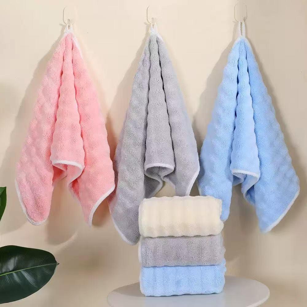 Ultra-Soft Absorbent Fleece Towels - Ideal for Bath & Face - No Shedding, Lightweight & Perfect for Couples