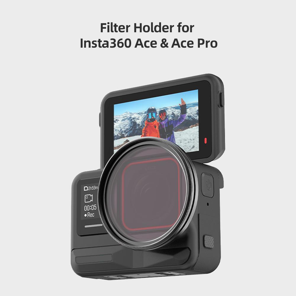 

Filter Holder Metal Filter Bracket Protective Frame Replacement for Insta360 Ace Ace Pro Accessories Compatible with чёрный