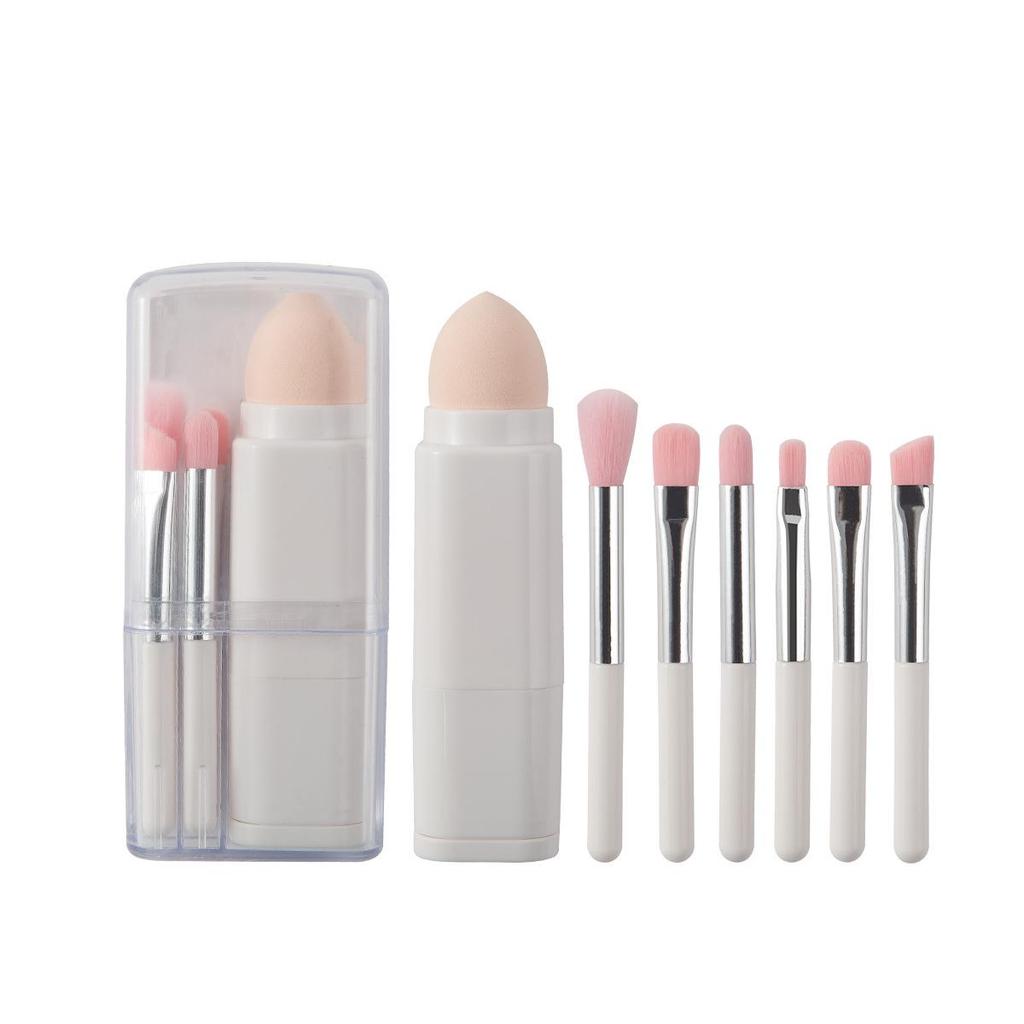 Set de 7 Mini Brochas de Maquillaje Portátiles Cangzhou para Viaje