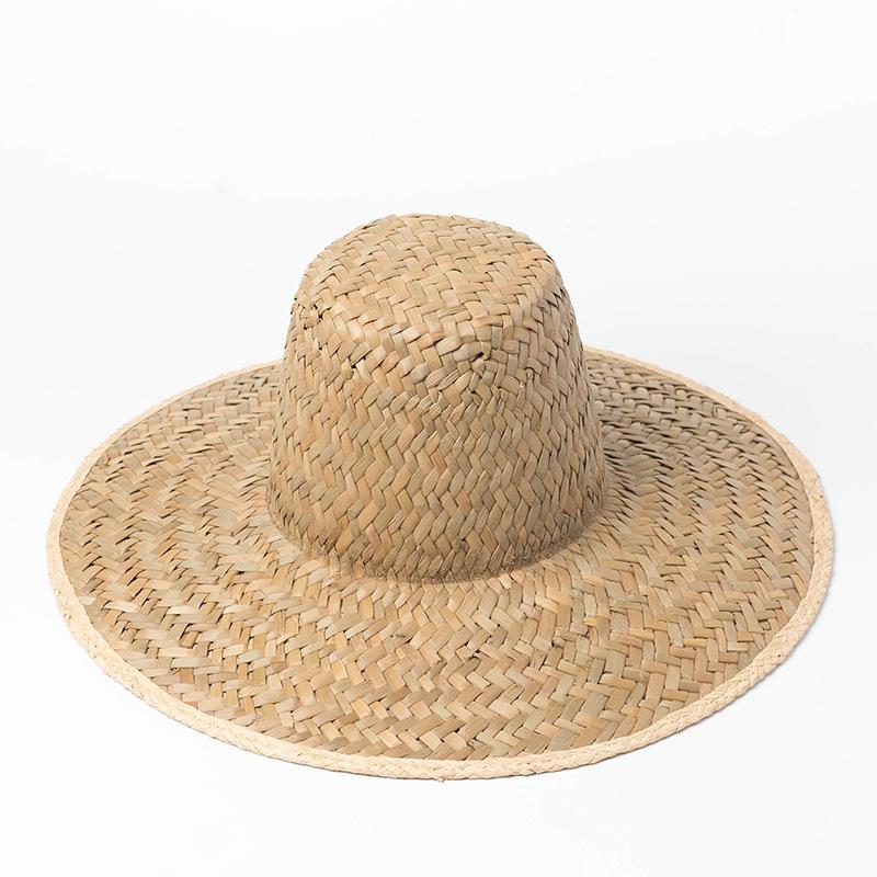 202506-HH5160 ins chic summer handmade Fragile rush grass sun protection holiday model photo sun cap women leisure hat