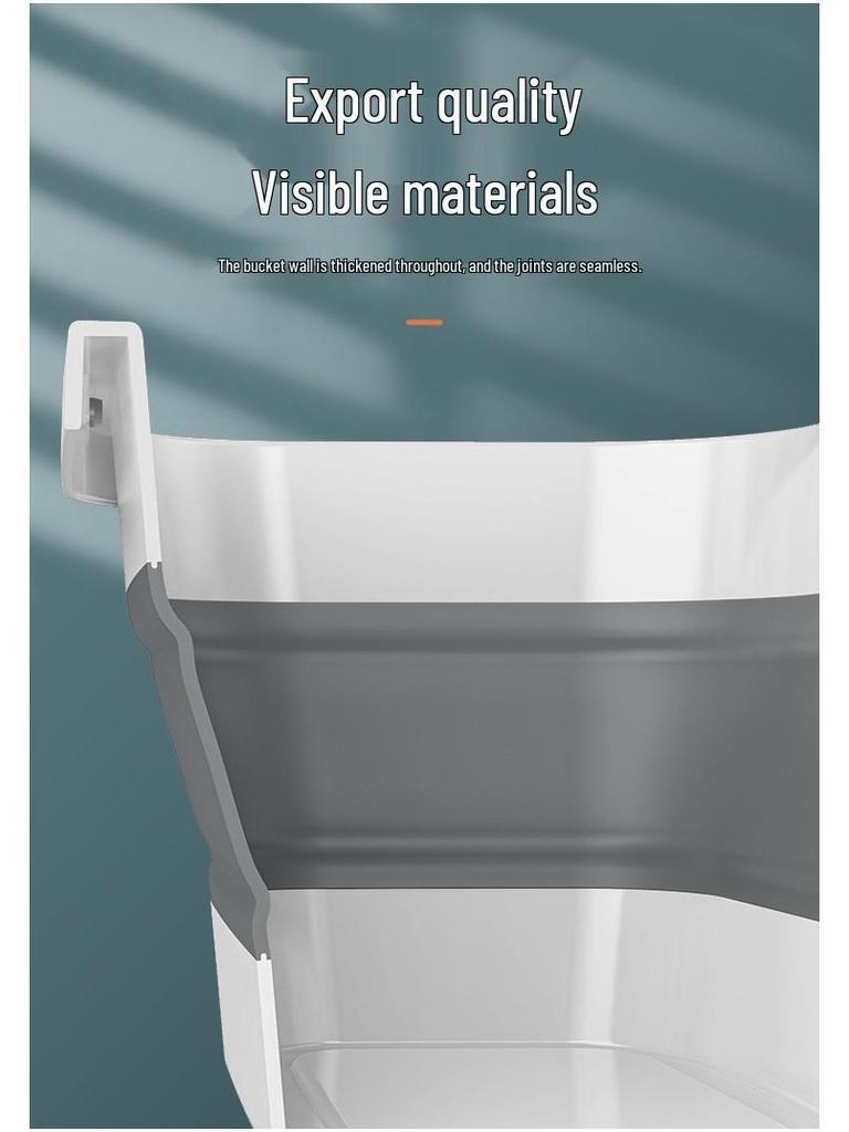 60cm Extra Large Foldable Rectangular Plastic Mop Bucket for Household Storage and Washing