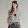 MAXZA Tomato Graphic Stripe Tee Zf06qt033na