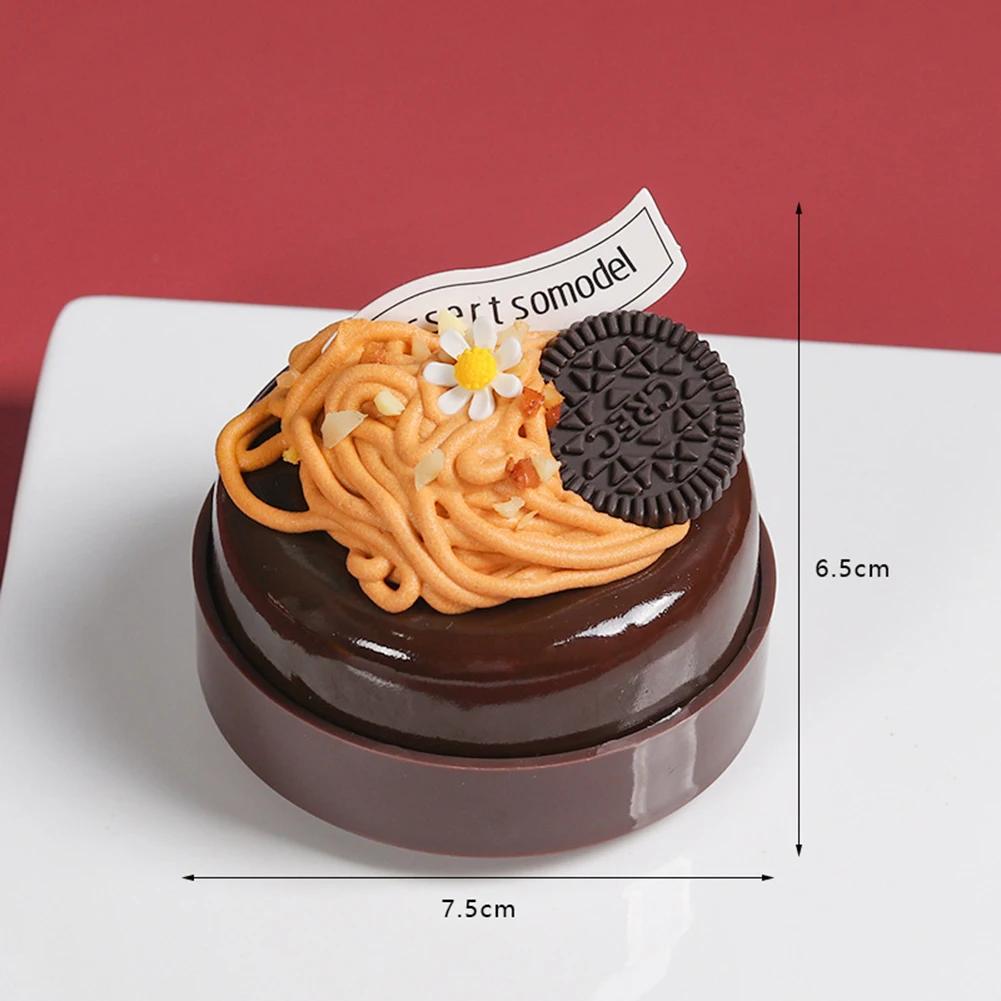 1PC Artificial Fruit Cake Biscuit Fake Food Decoration Photography Pro Food Simulation Cake Model Tea Table Decoration