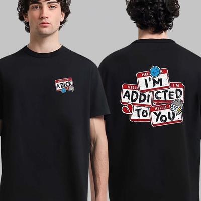 Simple Plan T-Shirt Reprint Hello I’m Addicted To You Lyric Unisex S-3XL