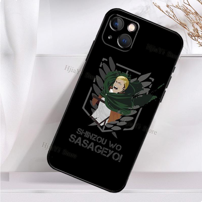 Erwin Smith Attack On Titan Soft Cover For iPhone 11 12 Pro X XS XR 7 8 Plus SE 2020 13 Pro Max Shockproof Phone Case