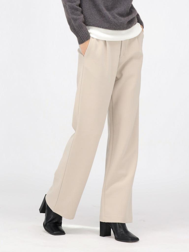 ACUD (Brushed) Semi Wide Slacks Pants _Beige