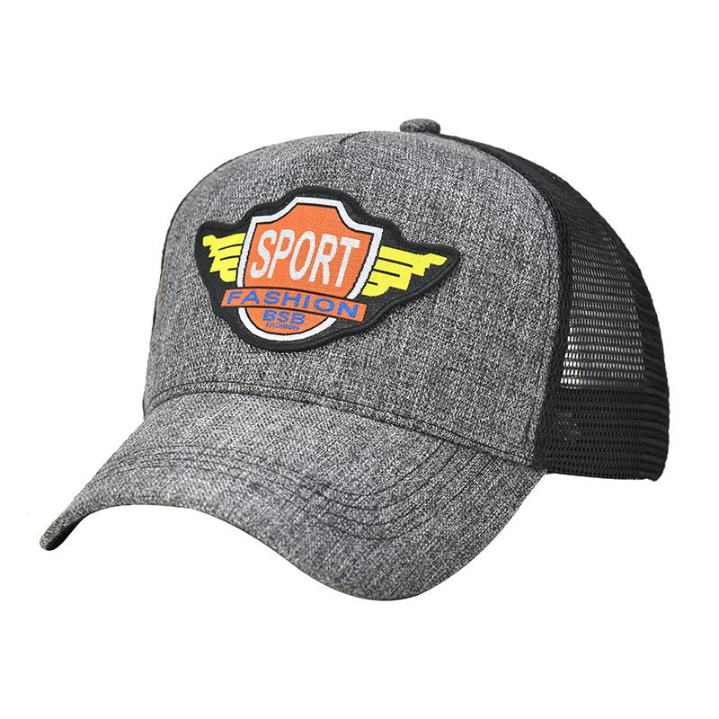 JYL TS DIY American Casual Baseball Cap Men Breathable Mesh Gradient Hat