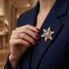 Women's High-end Diamond-studded Brooch for Formal Wear, Fashionable Accessory, Luxurious Decoration, Corsage