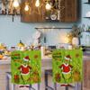 Grinch Chair Back Covers: Christmas Table Decorations Set