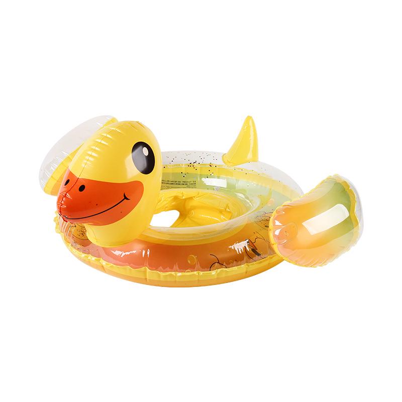 Pogrubione PVC Nadmuchiwane Zwierzęce Kółko do Pływania - Uroczy Wzór Tygrysa i Żółwia dla Dzieci