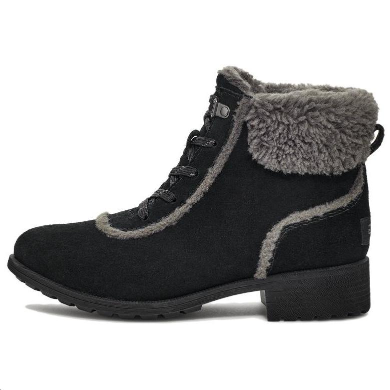 (WMNS) UGG Bodie Fur Lace Boot Black Women s 1153472-BLK EU 38