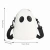 PU Leather Shoulder Bag Adjustable Strap Halloween Mini Bag Funny Ghost Crossbody Bag  Women's
