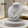 Butterfly Necklace Women Hollow-Out Pendant Elegant Dainty Jewelry for Daily