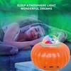 Halloween Starry Sky Projector Light Pumpkin LED Night Lamp with Sound-Controlled Colorful Galaxy Nightlight for Bedroom Party Atmosphere Decoration