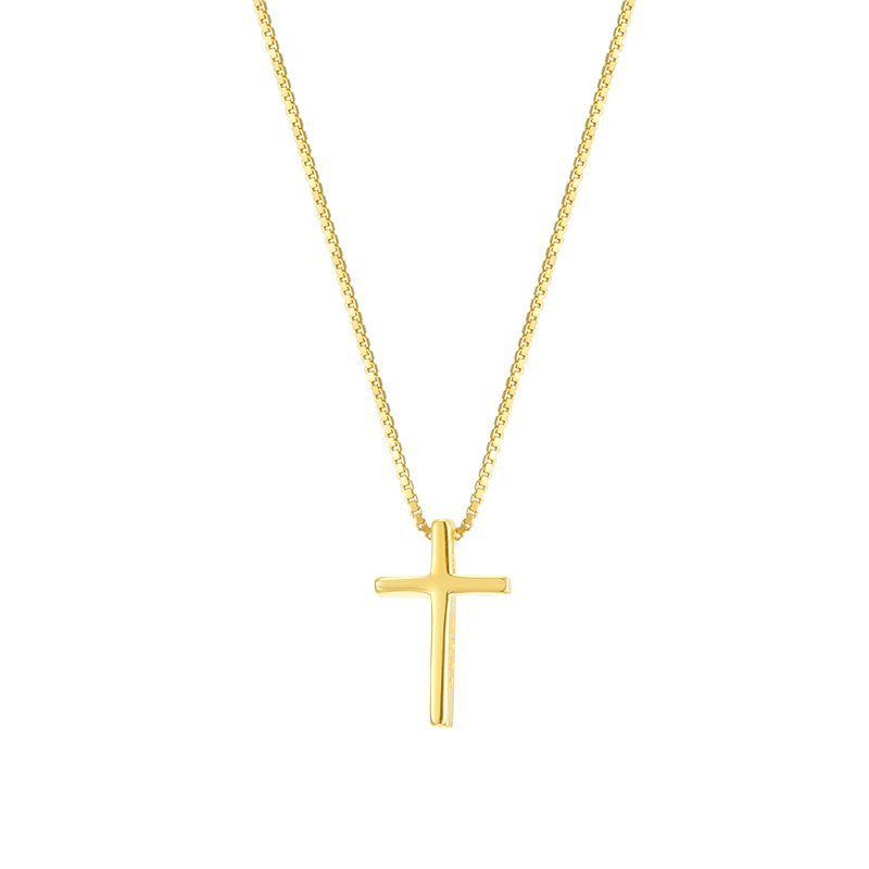 Einfaches Temperament Kreuz Halskette Süß Exquisit INS Stil Schlüsselbein Kette Silberschmuck
