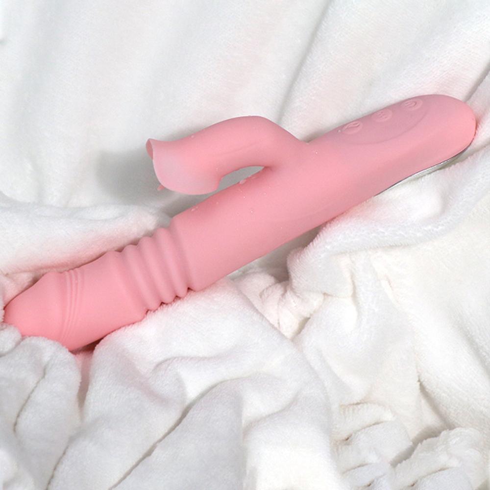 Telescopic Vibrator for Women Clitoral Vaginal Stimulation Tongue Licking Intelligent Heating G-spot Sex Toy Adult Erotic Toys