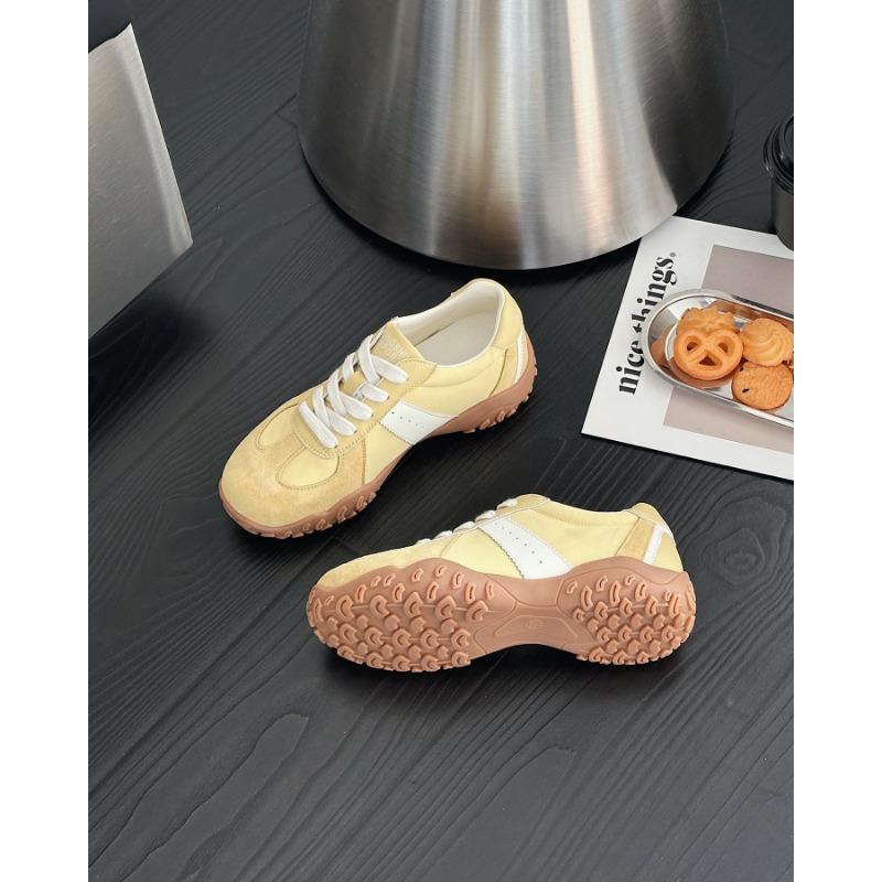 

inner height increase, small man looks thin, women s spring new versatile niche thick bottom casual 40 жовтий