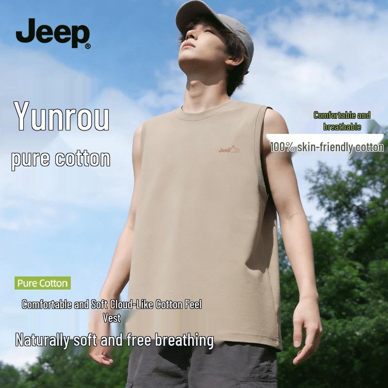 JEEP Men s Heavyweight Cotton Breathable Logo T-Shirt 3XL