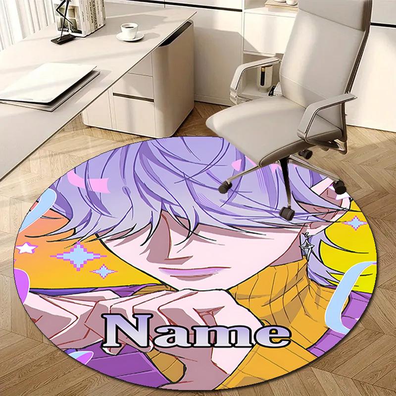 Personalized K-KPop Demon Hunters Round Chair Office Rug - Perfect for Mat, Office Chair & More - Ideal Gift for Birthdays and Holidays