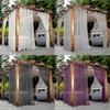 1PC, Outdoor Grommet Top Waterproof Sheer Curtain For Patio, Porch, Pergola, Cabin Decoration