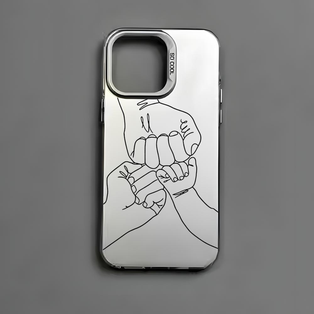 

Family Fist Phone Case For iPhone 17 16 15 14 13 12 11 Pro Max Air Colorful Matte Laser Aurora Shockproof Phone Case iPhone 16 Pro