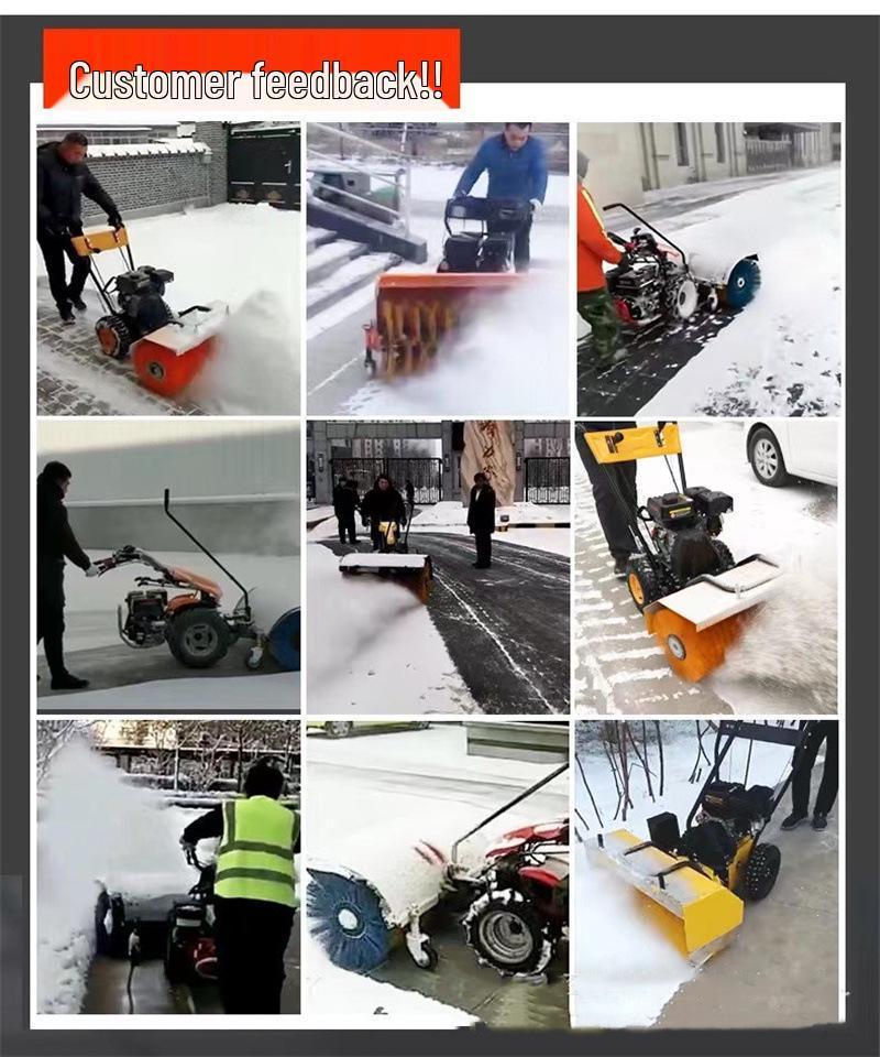 High Horsepower Hand-Push Gasoline Snowblower with Lights