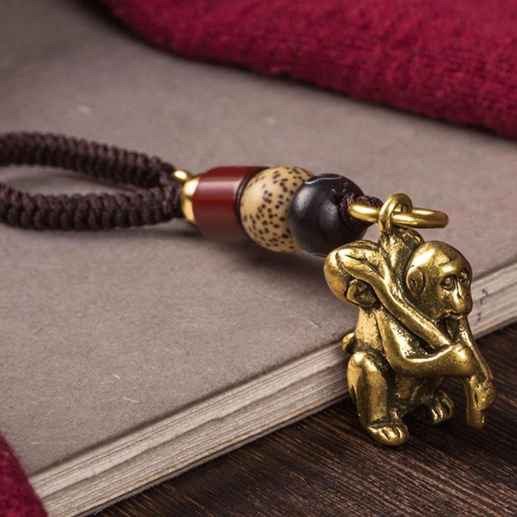 Twelve Zodiac Sign Brass Keychain Pendant - Handmade Gift for Men and Women