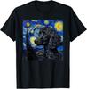 Poodle Dog Van Gogh Style Starry Night T-Shirt Unisex T-Shirt