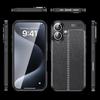 For iPhone 16 Plus Case Litchi Texture TPU Back Phone Cover
