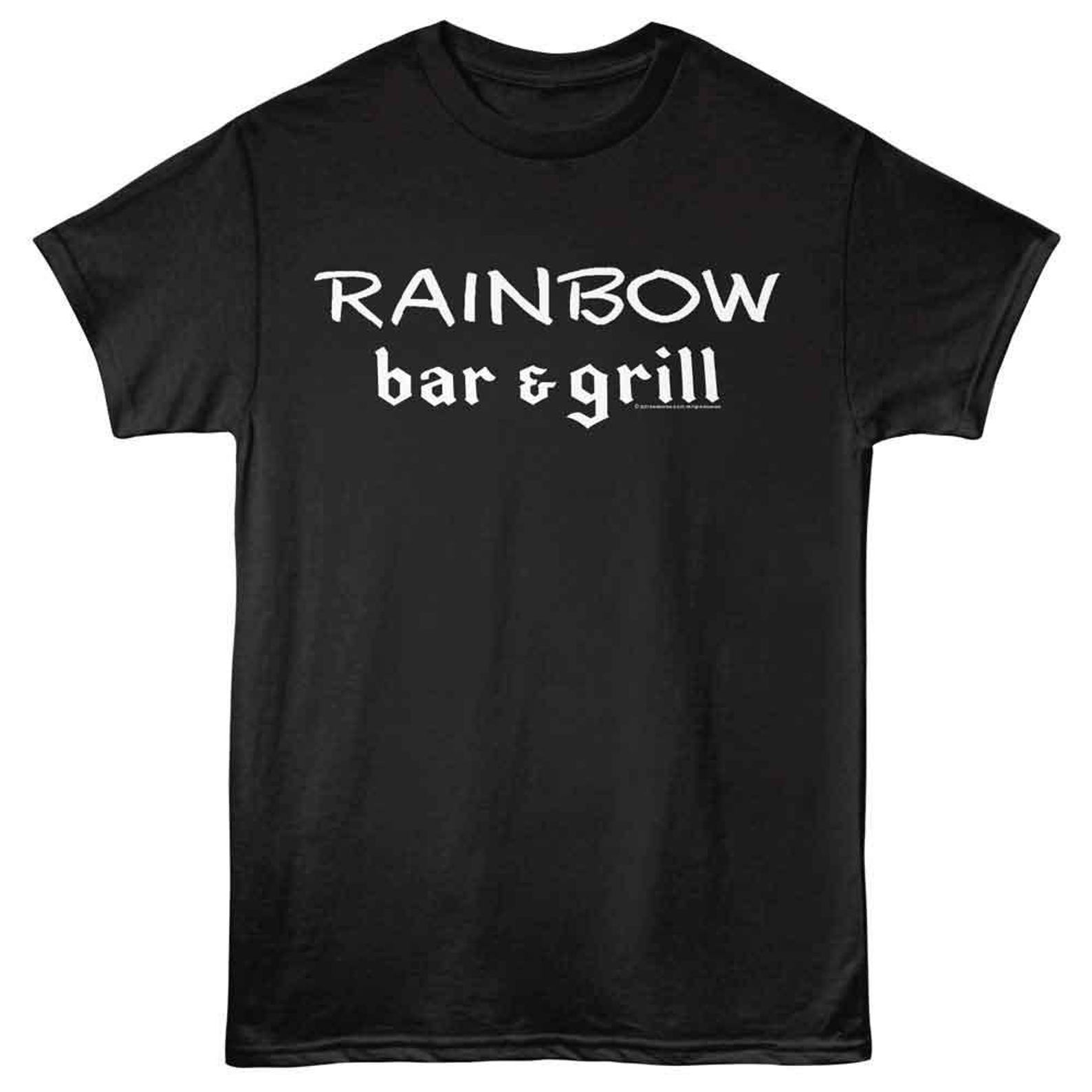 Rainbow Bar and Grill Logo Black T-Shirt S