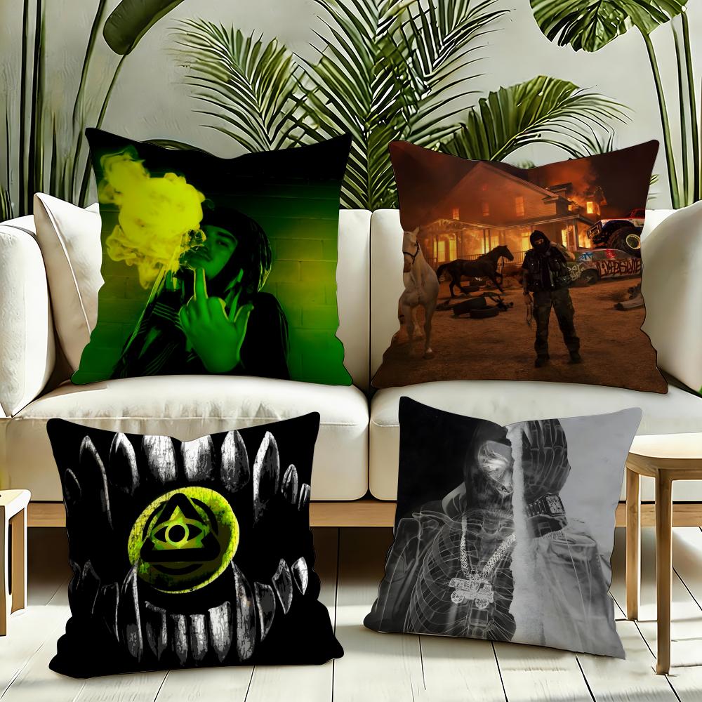 Singer Yeat Lyfestyle Cushion Cover Reversible Plush Pillow Cover Soft Fluffy Home Decor for Sofa Bedroom