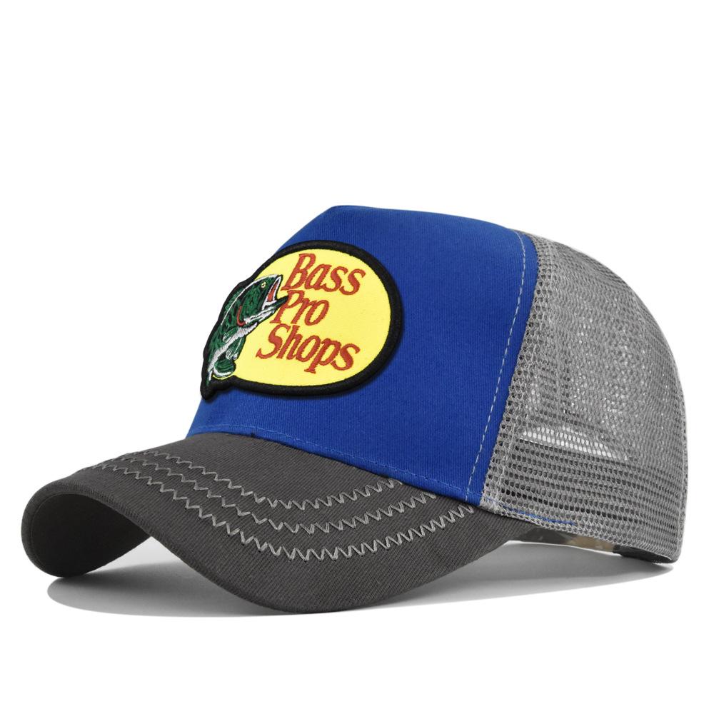 Cappellino a Rete con Visiera Curva e Ricamo a Punto Croce - Cappello da Sole Estivo